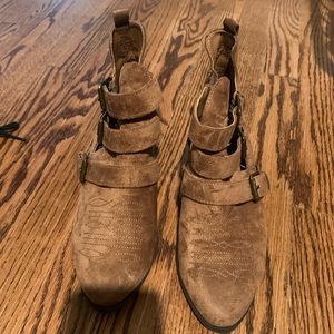 Western Buckle Ankle Booties